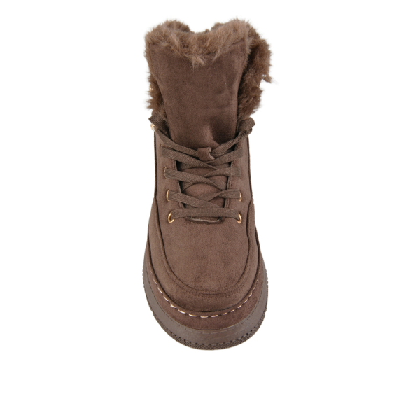 lady's boots textiles brown 0162346