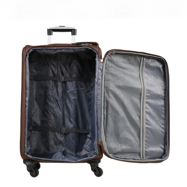 medium suitcase textile brown 0163715