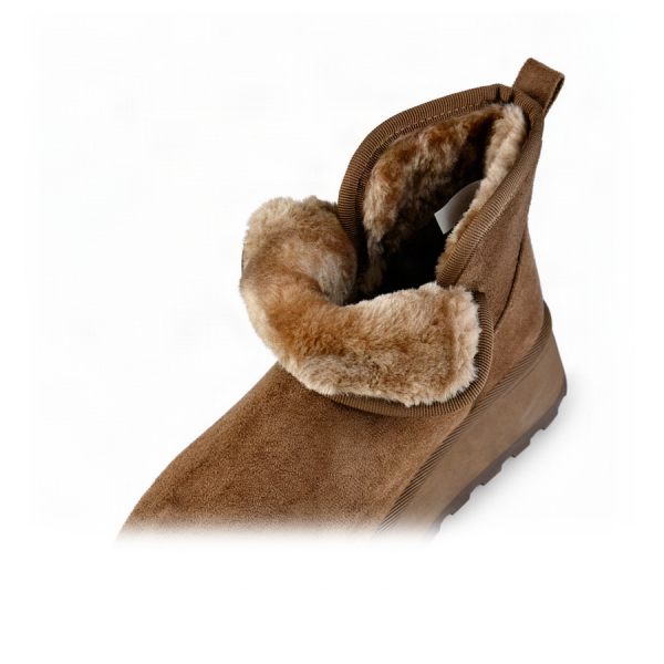 botine damă textil maro deschis 0163242