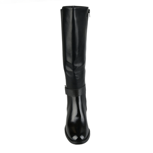 cizme damă piele ecologică/textil negru 0162920