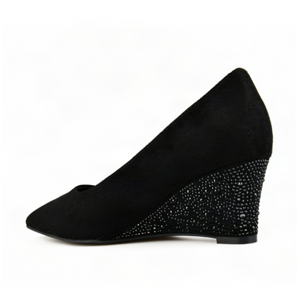 lady's shoes textile black 0162987
