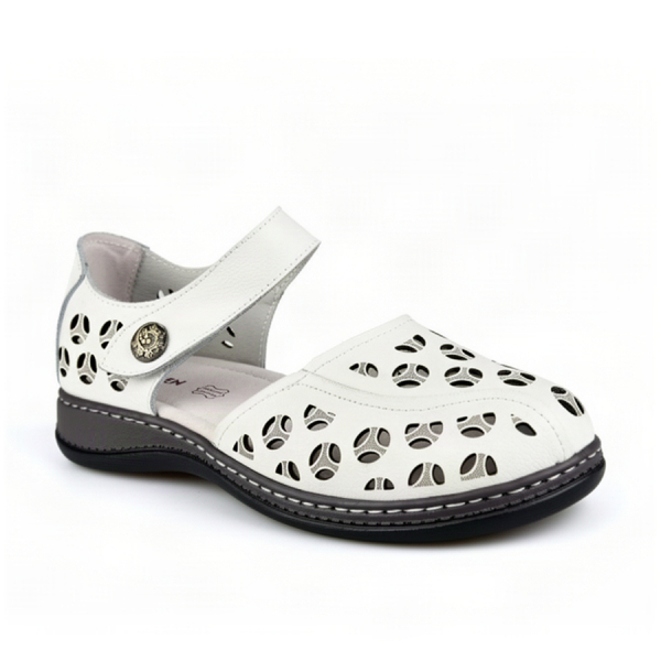 sandale damă piele naturală alb 0163735