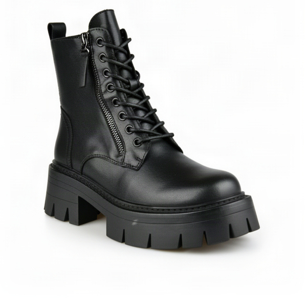 lady's boots genuin leather black 0162669