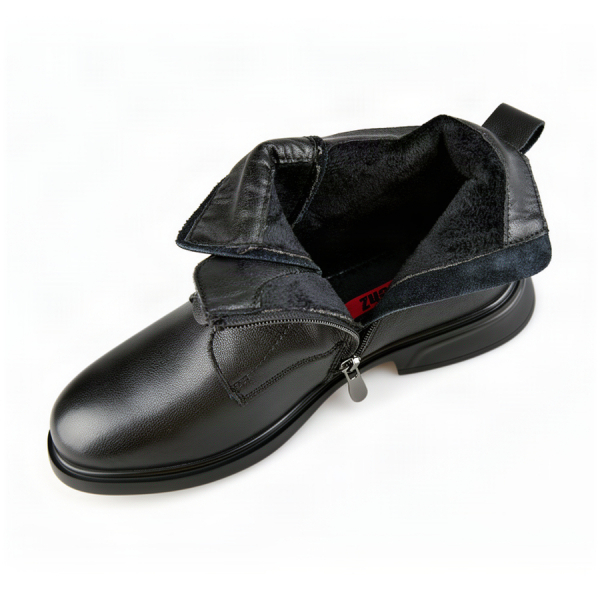 lady's boots genuin leather black 0163377