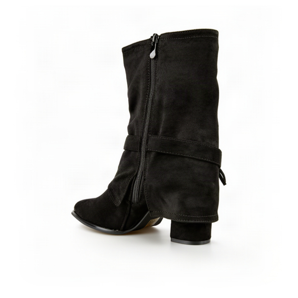 botine damă textil negru 0162832
