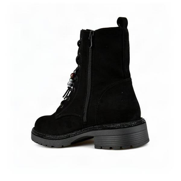 botine damă textil negru 0162440
