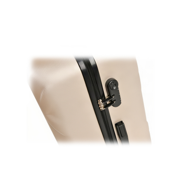 small suitcase ABS plastic  beige 0163654