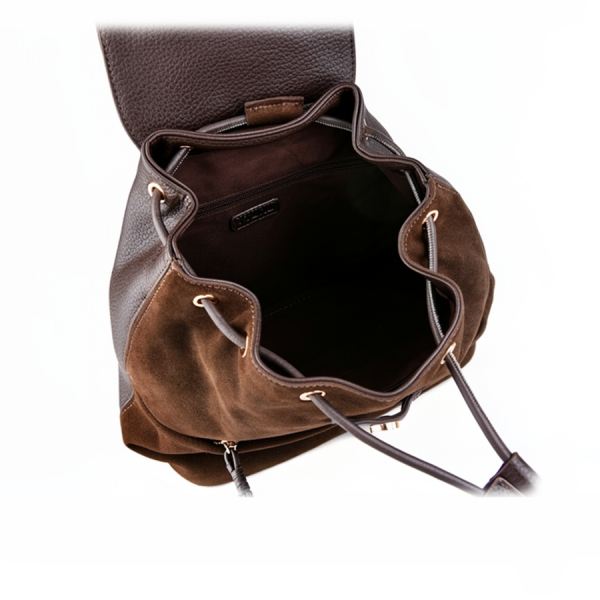 rucsac damă piele naturală/piele ecologică maro 0163097
