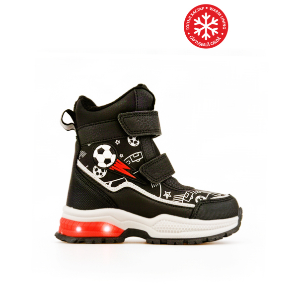 kids boots synthetic leather black