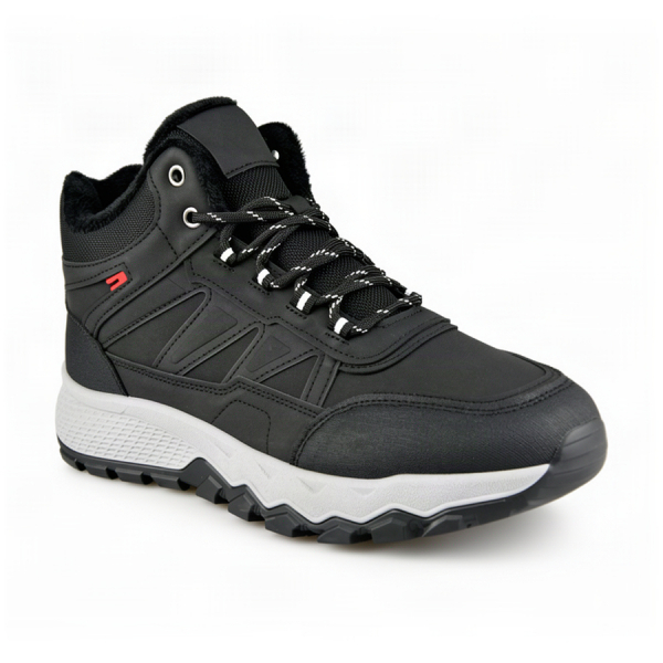 men's boots eco leather/textile black 0162597