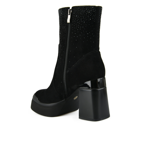 botine damă textil negru 0162051
