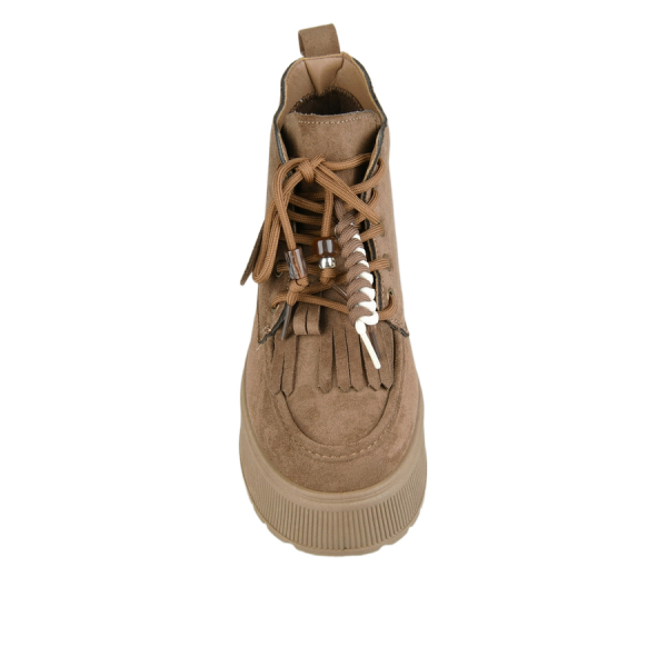 lady's boots textiles brown 0163362