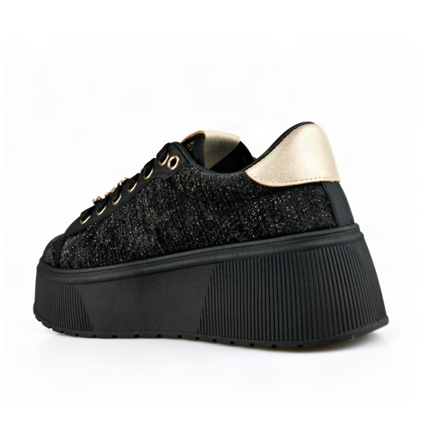 adidași damă textil/piele ecologică negru 0162709