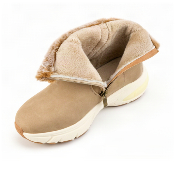 lady's boots synthetic leather light brown 0162360