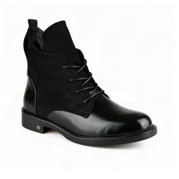 botine damă textil/piele ecologică negru 0162906