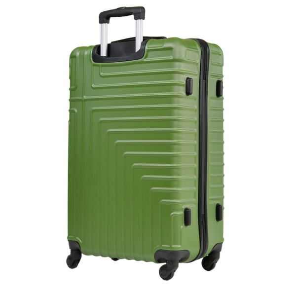big suitcase ABS plastic dark green 0163677
