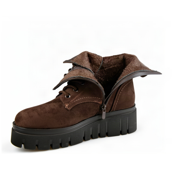 lady's boots textiles brown 0162457