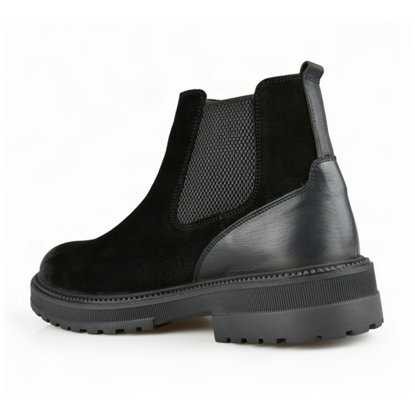 botine bărbați piele naturală negru 0164063