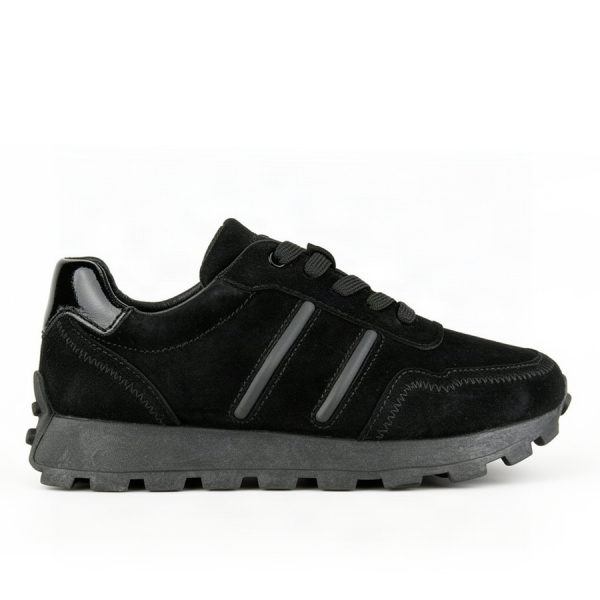 adidași damă piele naturală negru