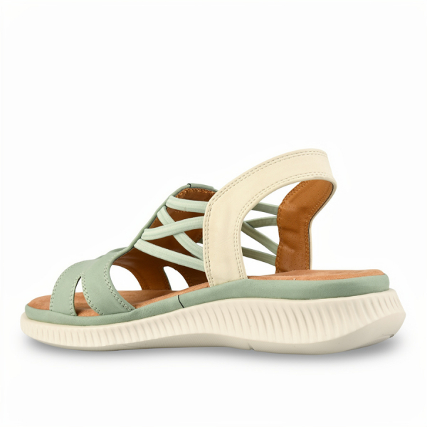 lady's sandals synthetic leather green 0160689