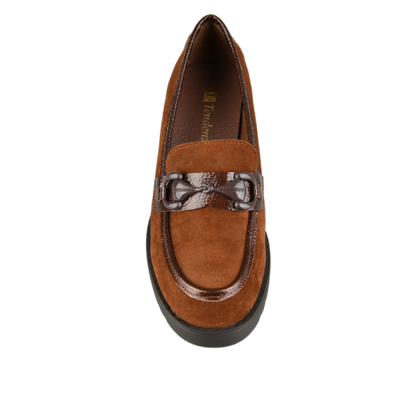 pantofi damă textil/piele ecologică maro deschis 0162902