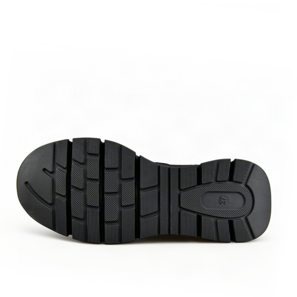 botine damă piele naturală/textil negru 0163061