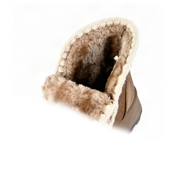 botine damă textil maro deschis 0163244