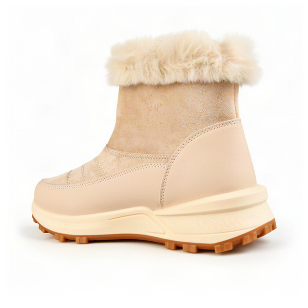 lady's boots textile/eco leather beige 0163094