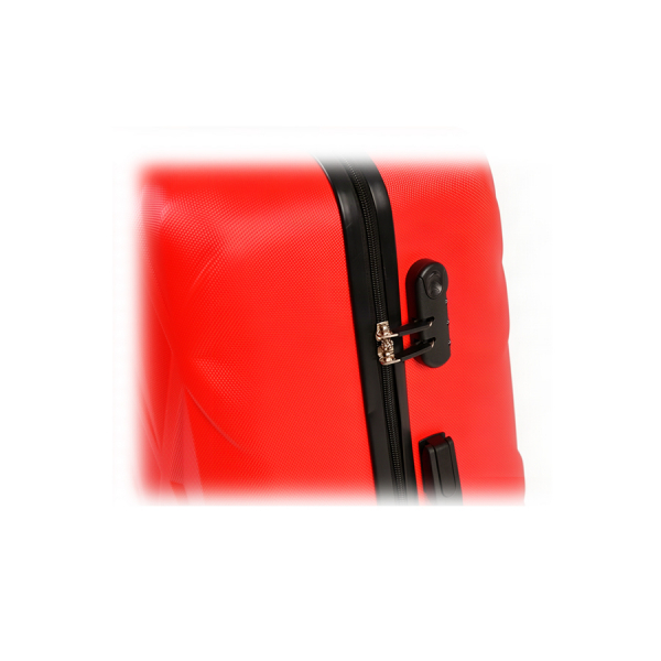 medium suitcase ABS plastic red 0163652