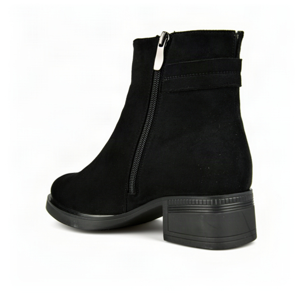 botine damă textil negru 0163403