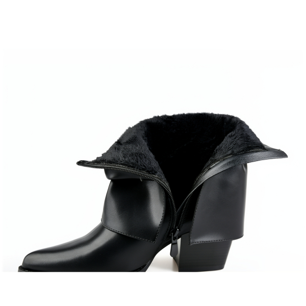 botine damă piele ecologică negru 0162827