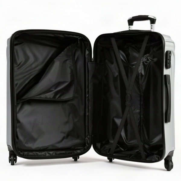 big suitcase ABS plastic silver 0163671