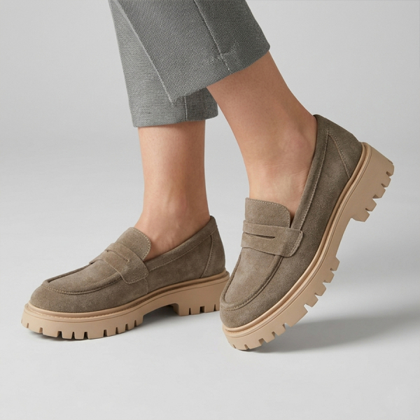 pantofi damă piele naturală maro deschis 0160750
