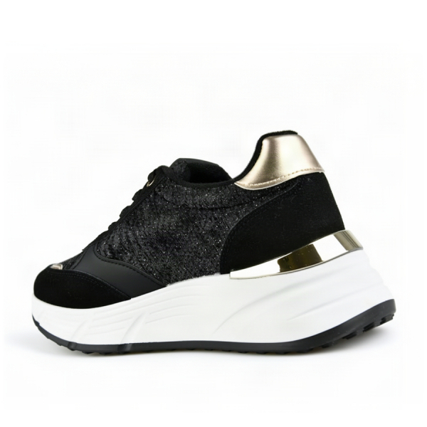 adidași damă piele ecologică/textil negru 0163583