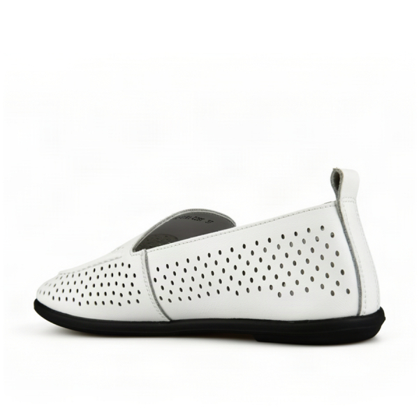 pantofi damă piele naturală alb 0164118