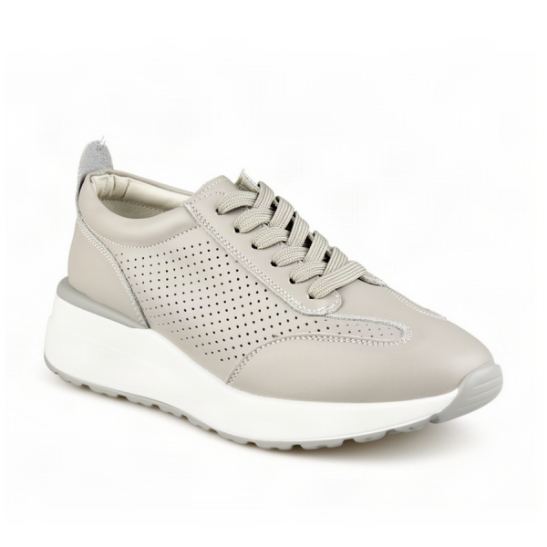 adidași damă piele naturală gri deschis 0163387