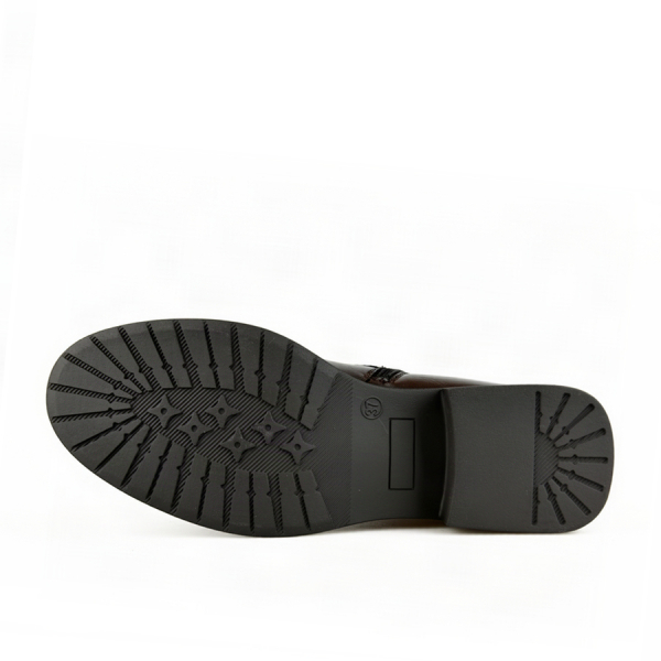 botine damă piele ecologică maro 0162913