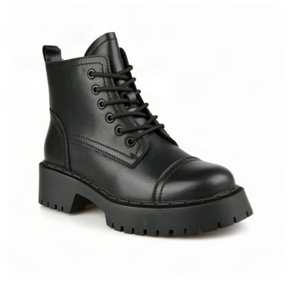 lady's boots genuin leather black 0162677