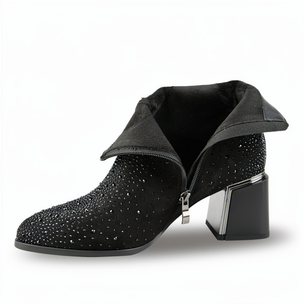 botine damă textil negru 0162055