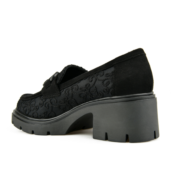pantofi damă textil negru 0156982