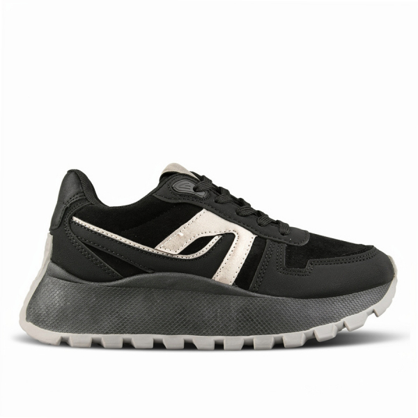 adidași damă textil/piele ecologică negru