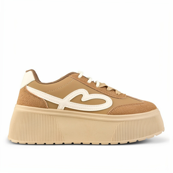 adidași damă piele ecologică maro deschis