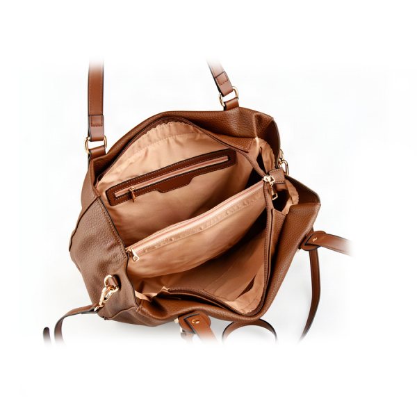 lady's bag synthetic leather brown 0163282