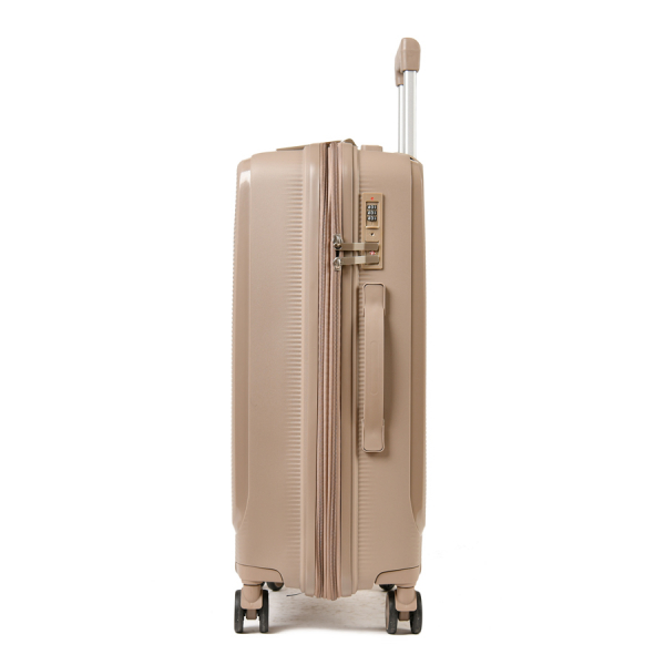 medium suitcase polypropylene light brown 0161416