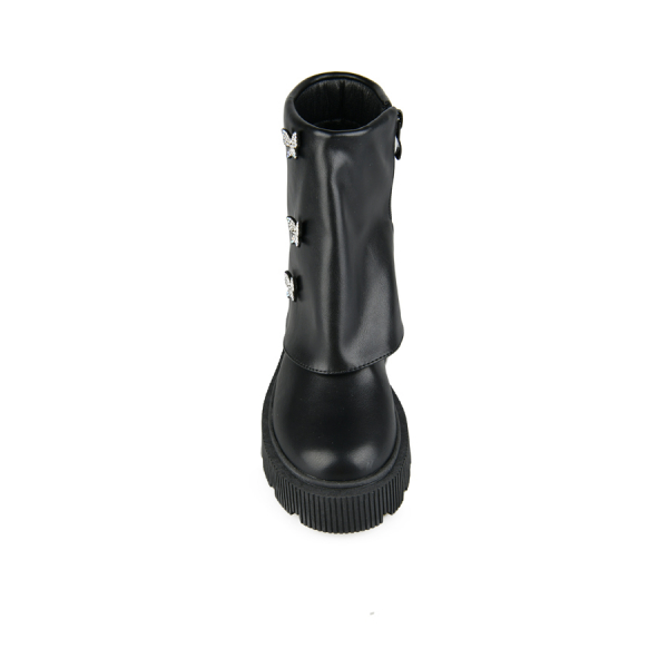 kids boots synthetic leather black 0162547