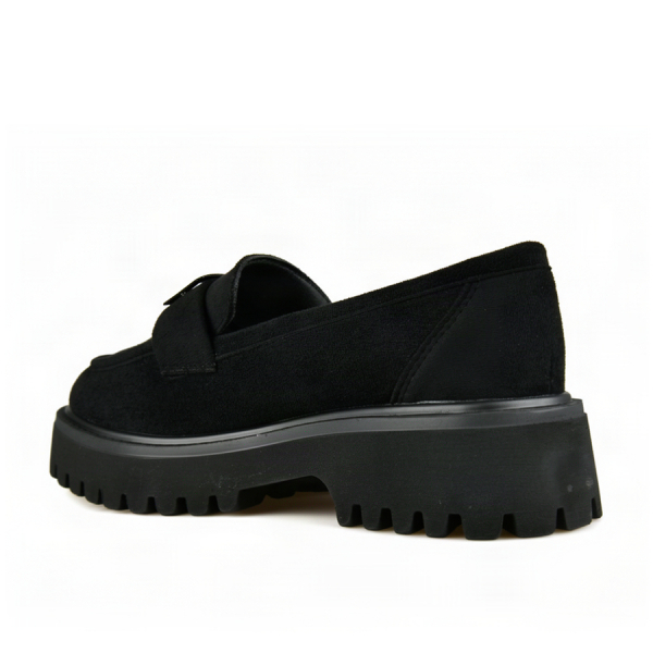 pantofi damă textil negru 0162898
