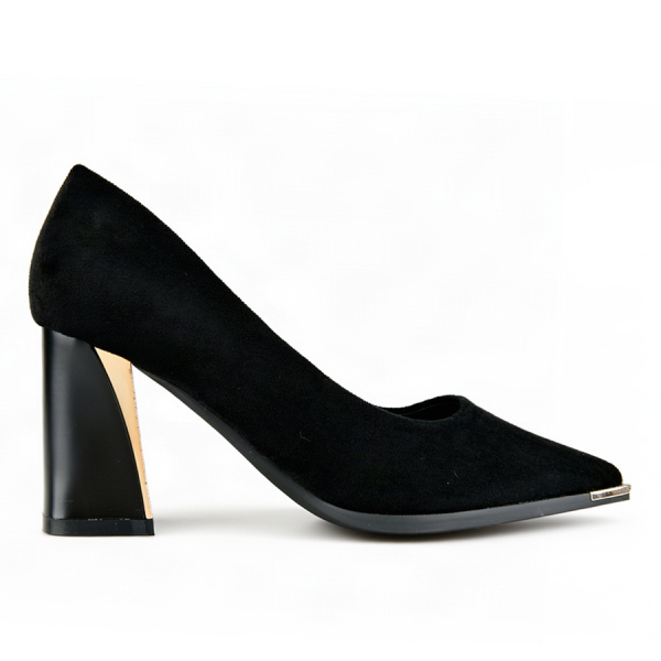 pantofi damă textil negru