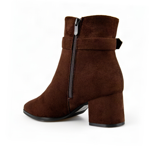 botine damă textil maro 0162481