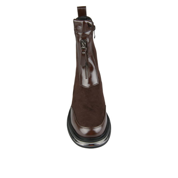 lady's boots textile/synthetic leather brown 0162109