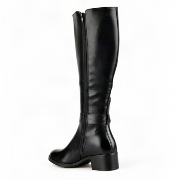cizme damă piele ecologică/textil negru 0162920